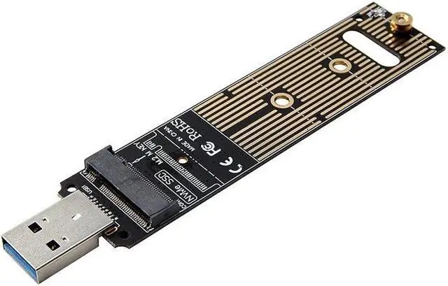 Alt view image 4 of 7 - M.2 NVME to USB3.0 Mobile Adapter Card Converter Card Support M.2 PCIE(Key M) Interface NVME SSD Not Support SATA Protocol