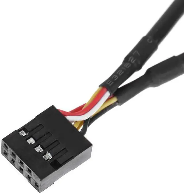 Alt view image 3 of 7 - 9pin USB Header Male 1 to 4 Female Extension Cable Card Desktop 9-Pin USB HUB USB 2.0 9 pin Connector Adapter Port Multilier