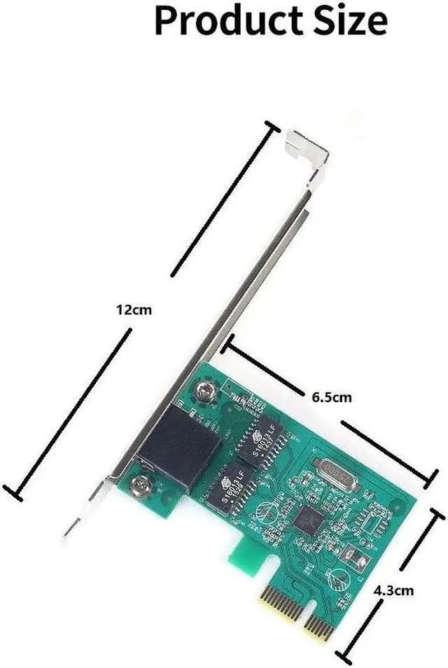 Alt view image 4 of 7 - PCI Express PCI-E Wireless Network Card 1000Mbps PCI-E Gigabit Network Card 10/100/1000M RJ45 Ethernet Network Card