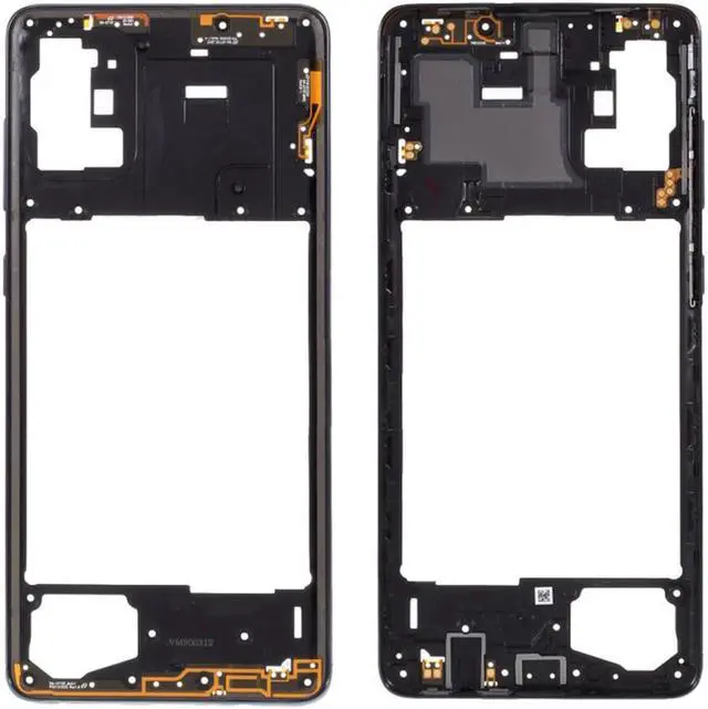 Main image of New Middle Plate Frame Repair Part (Plastic) For Samsung Galaxy A71 SM-A715 A715 (Black)