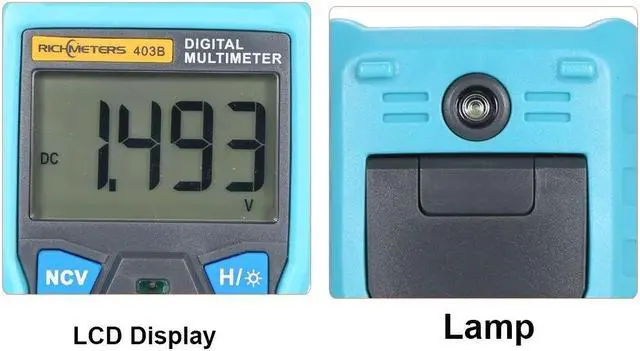 Alt view image 5 of 7 - RICHMETERS RM403B Automatic Digital Multimeter 4000 Counts True-RMS Intelligent Auto Range Measurement NCV AC/DC Voltage Current Ohm Portable Test Tool with Backlight
