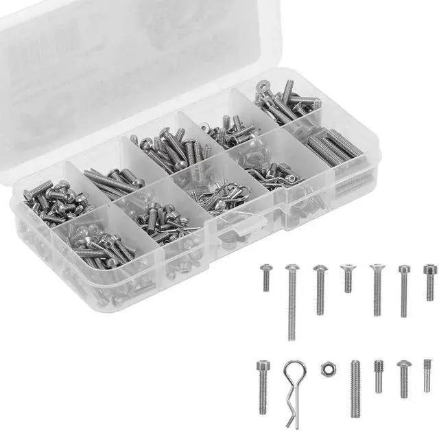 Alt view image 2 of 6 - RC Screws Stainless Steel Screws Kit for Traxxas SCX10 II 90046 90047 RC Car Off-road Truck