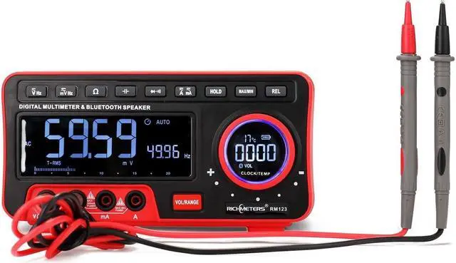 Alt view image 4 of 7 - RICHMETERS RM123 Multifunctional Digital Display Multimeter 19999 High Accuracy Counts Automatic Range BT Audio Multimeter AC/DC Voltage Current Resistance Capacitance Frequency Meter True RMS Value w