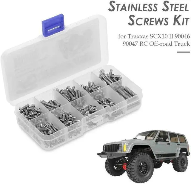 Alt view image 5 of 6 - RC Screws Stainless Steel Screws Kit for Traxxas SCX10 II 90046 90047 RC Car Off-road Truck