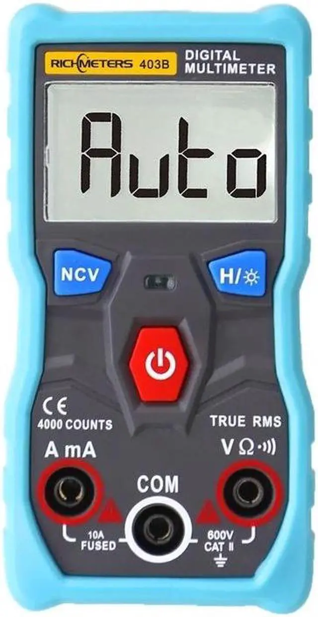 Alt view image 3 of 7 - RICHMETERS RM403B Automatic Digital Multimeter 4000 Counts True-RMS Intelligent Auto Range Measurement NCV AC/DC Voltage Current Ohm Portable Test Tool with Backlight