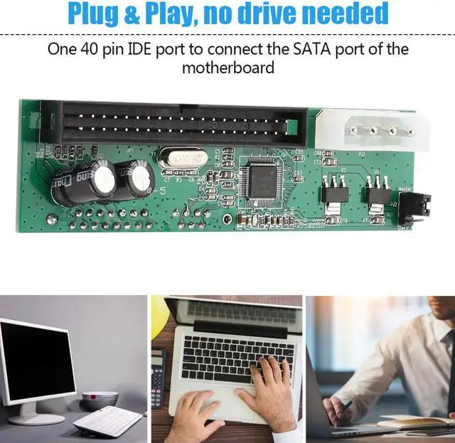 Alt view image 3 of 4 - SATA TO PATA IDE Converter Adapter Plug&Play Module Support 7+15 Pin 3.5/2.5 SATA HDD DVD Adapter