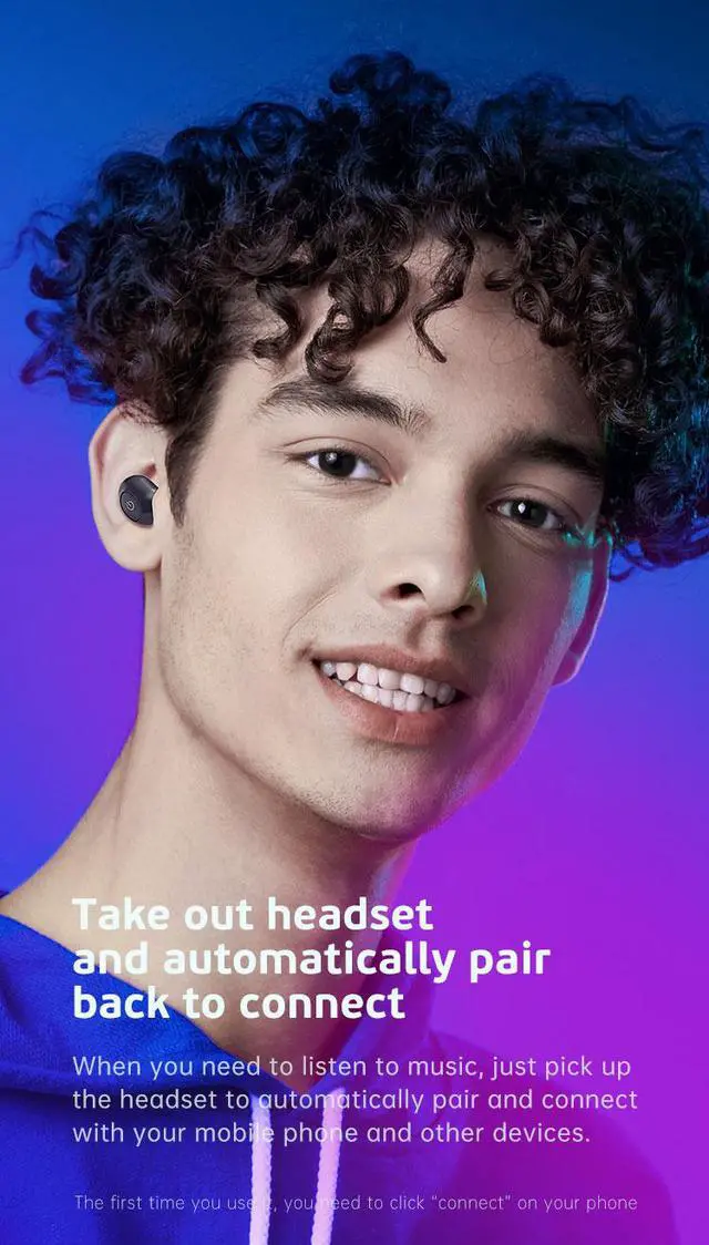 Alt view image 3 of 7 - Fineblue Air55 Pro LED display In Ear TWS Earphone Bluetooth V5.0 Gaming in Ear Headphones Case With mic headphones