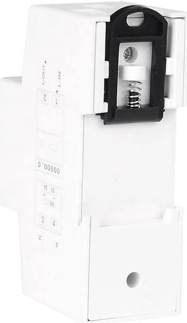 Alt view image 5 of 6 - Automatic Single Phase 2 Wire Electric Energy Counter AC 230V 5-80A Analog Watt Measurement Meter 35mm DIN Rail Mounting