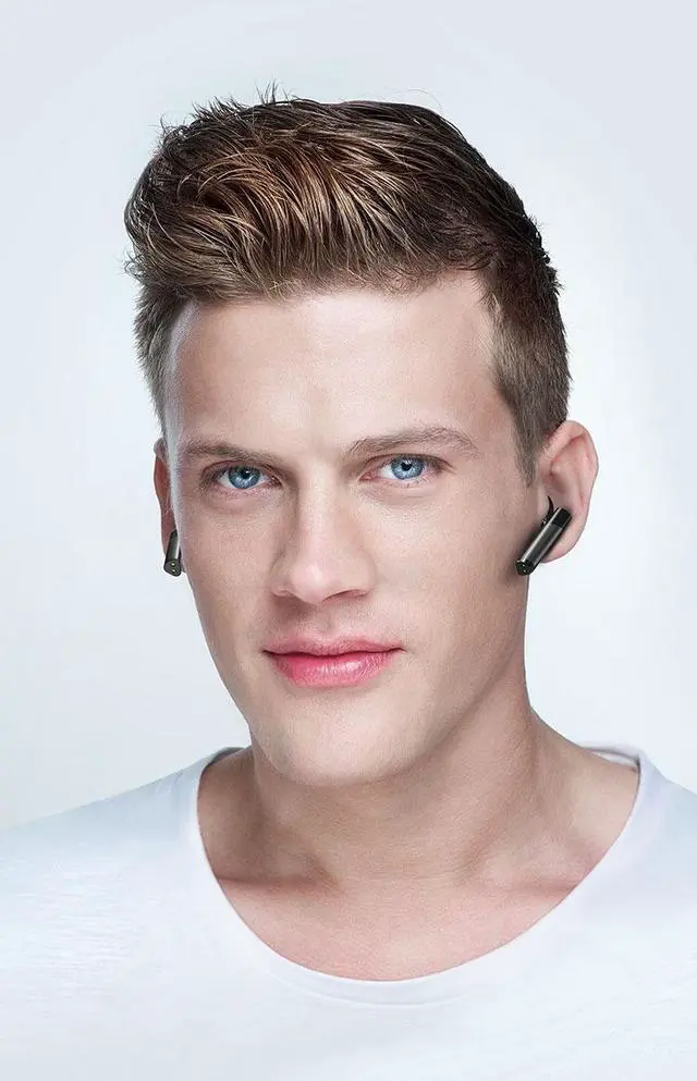 Alt view image 5 of 7 - Fineblue J3 Pro Bluetooth 5.0 Earphones TWS Fingerprint Touch Headset HiFI Stereo Earbuds Wireless earphones for sport (Red)