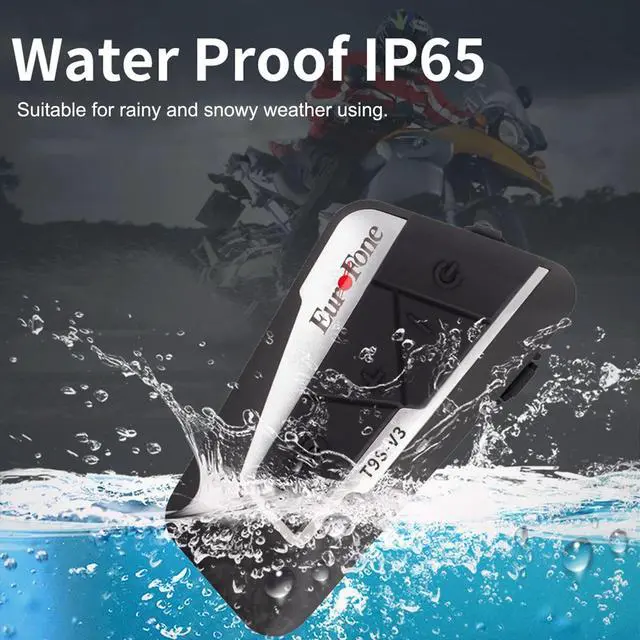 Alt view image 3 of 4 - Motorcycle BT Intercom with FM Radio Helmet BT Headset Waterproof Universal Communication System for ATV Dirt Bike Motorcycle