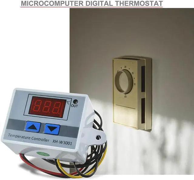 Alt view image 6 of 6 - Xh-W3001 Digital Thermostat Temperature Switch Microcomputer Temperature Controller Temperature Control Switch - 110-220V/1500W
