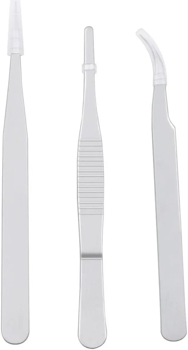 Main image of 3 in 1 Profession Stainless Eyebrow Tweezer Eyelash Flower Extension Beauty Makeup Tools High Precision Quality Tweezers