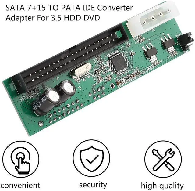 Alt view image 4 of 4 - SATA TO PATA IDE Converter Adapter Plug&Play Module Support 7+15 Pin 3.5/2.5 SATA HDD DVD Adapter