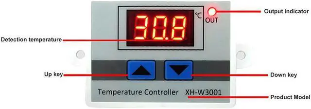 Alt view image 5 of 6 - Xh-W3001 Digital Thermostat Temperature Switch Microcomputer Temperature Controller Temperature Control Switch - 110-220V/1500W