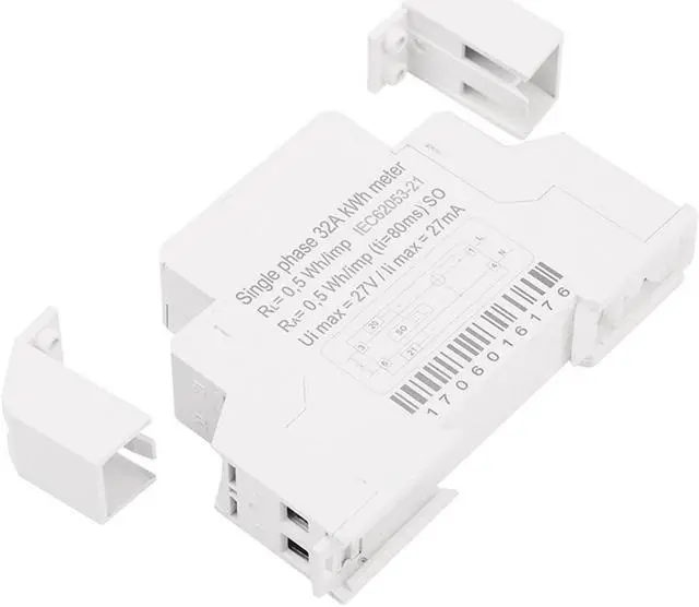 Alt view image 2 of 6 - Household Rail Single Phase Digital Display Electricity Power Consumption Wattmeter Energy Meter Watt KWh 5-32A 220V AC 50Hz