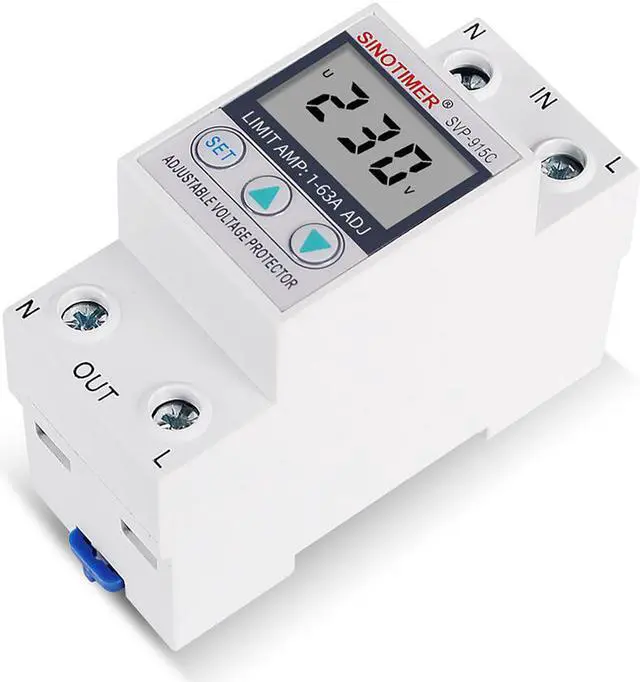 Main image of 230V 50A Single Phase Two Wire LCD Digital Display Adjustable Voltage Surge Protectors Relay With Limit Current Protection