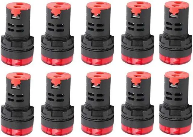 Alt view image 4 of 6 - 10PCS AD16-22DS High Brightness Red LED Signal Lamp LED Indicator Light for Signal Indication - 24V