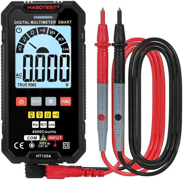Alt view image 3 of 4 - HABOTEST HT125A Smart Digital Multimeter 4000 Counts True RMS Auto Ranging Voltage Meter 600V AC DC Voltmeter Electric Test Pen