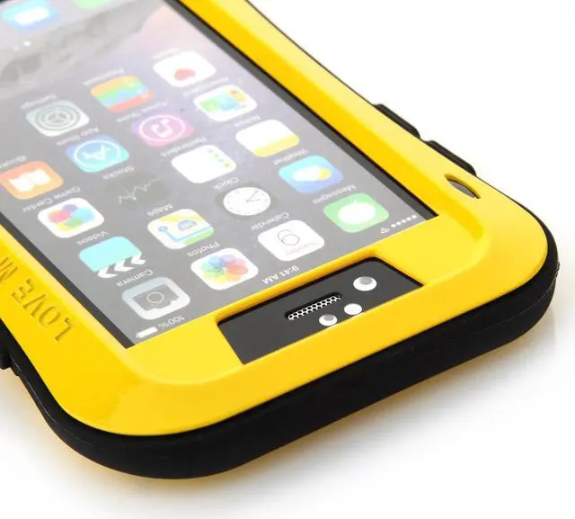 Alt view image 4 of 5 - Original Curve Shape Love Mei Waterproof Metal Aluminum Case For 5.5'' iPhone 6 Plus Yellow