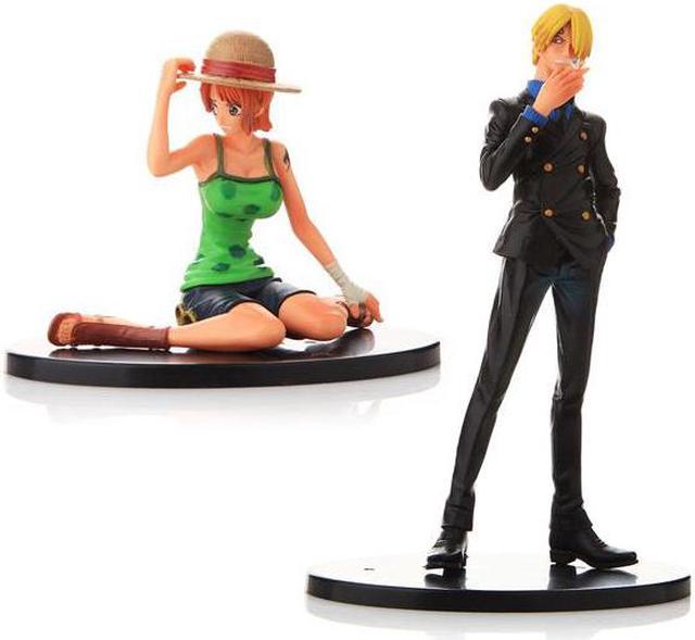 One Piece Anime Figure Black Clothes Theater Version Of Luffy Zoro Sanji  Francine Nami Action Figure PVC Collection Model Toys