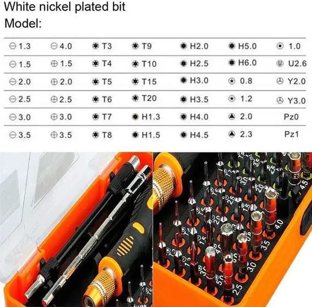 Alt view image 2 of 7 - Jakemy JM-8127 Interchangeable Magnetic 54 in 1 Multipurpose Precision Screwdriver Set Repair Tools for Cellphone PC