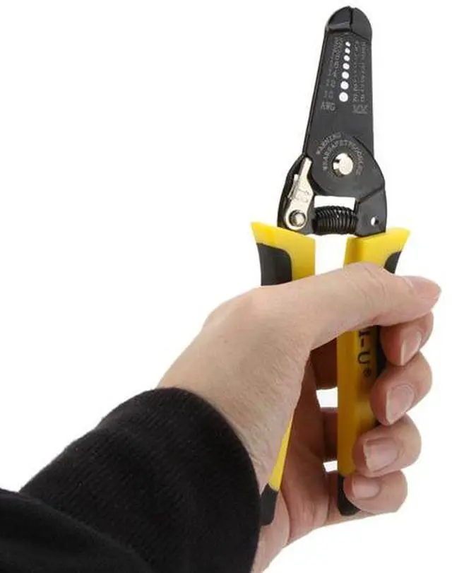 Alt view image 2 of 6 - TU-2021 Precise Wire Stripper/Cutter Tool Clamp & Steel Wire Cable Cutter Plier Tool Stripping 22-10AWG Herramientas