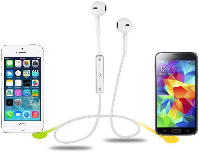 Main image of Sport Earphone Fineblue Mate8 Bluetooth 4.0 Wireless Headsets English Voice For iphone Samsung LG   HTC Sony - White