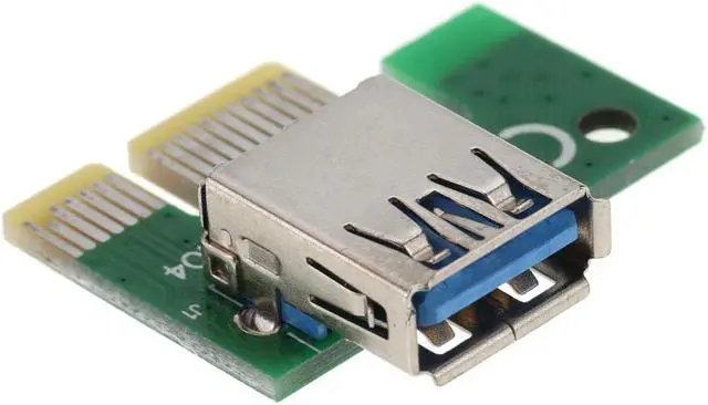 Alt view image 4 of 6 - USB 3.0 PCI-E PCI Express 1x to 16x Extender Riser Board Card Adapter with SATA Power Cable & USB Cable