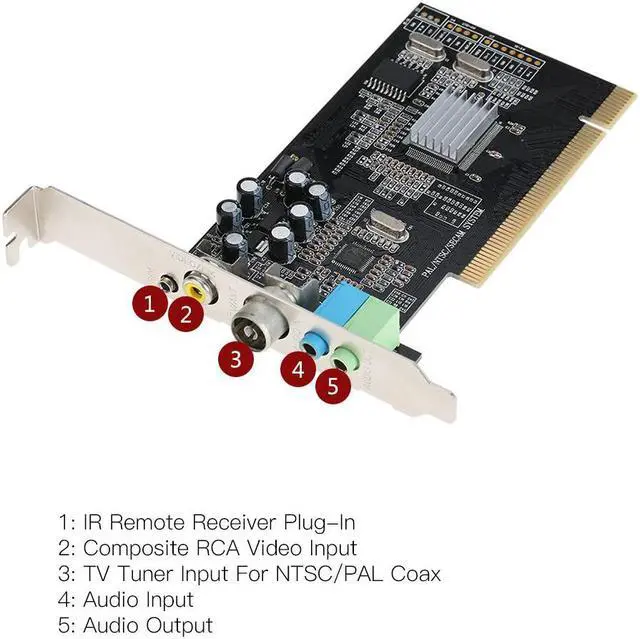 Alt view image 4 of 7 - PCI Internal TV Tuner Card MPEG Video DVR Capture Recorder PAL BG PAL I NTSC SECAM PC PCI Multimedia Card Remote