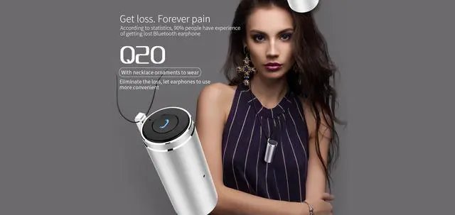 Main image of OVEVO Q20 Bluetooth Earphone Wireless Mini Headphone In Ear Headset for Outdoor Sports Driving F22239/F22240 - Silver