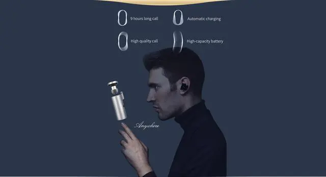 Main image of OVEVO Q20 Bluetooth Earphone Wireless Mini Headphone In Ear Headset for Outdoor Sports Driving F22239/F22240 - Black