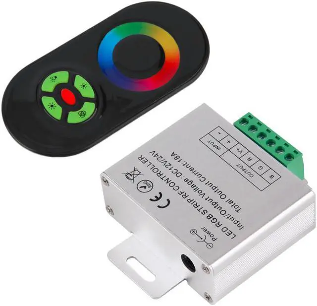 Main image of RF Touch Panel Wireless Remote Controller For RGB Led Strip Light DC 12V/24V - Black