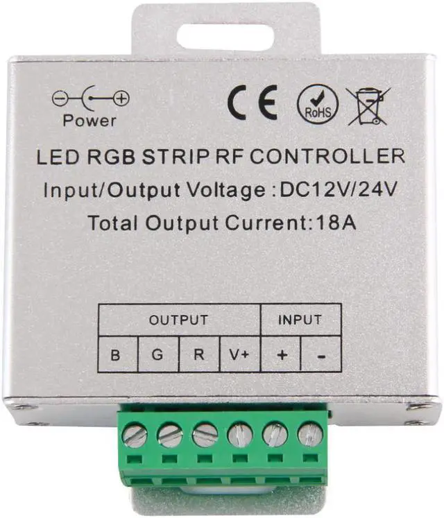 Alt view image 3 of 4 - RF Touch Panel Wireless Remote Controller For RGB Led Strip Light DC 12V/24V - Black