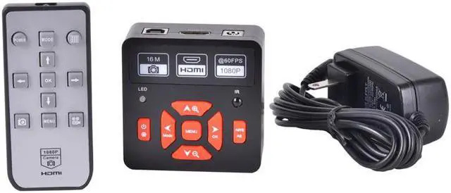 Alt view image 7 of 7 - 2018 Latest 16MP Full HD 1080P 60FPS HDMI USB Digital Industry Video C-mount Microscope Camera TF Card Video Recorder+180X Lens