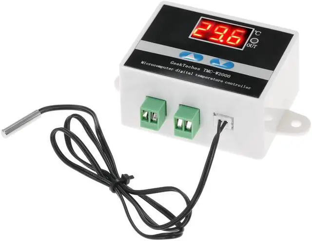 Alt view image 6 of 6 - GeekTeches TMC-W2000 DC12V High Precision LCD Digital Temperature Controller Thermostat with Waterproof Sensor Probe