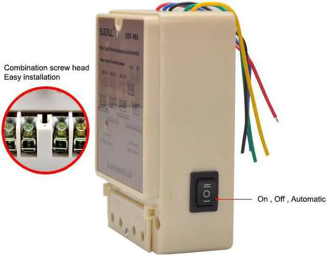 Alt view image 6 of 7 - ELECALL EDF-96A Water Automatic Level Controller 10A 220V Electronic Water Liquid Level Detection Sensor Water Pump Controller - 5M Sensor Cables