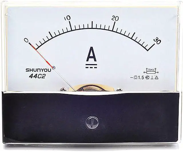 Main image of ELECALL 44C2 Analog DC Ammeter 30A/75mV Ammeter Mechanical Header Panel Meter Tester Amperemeter