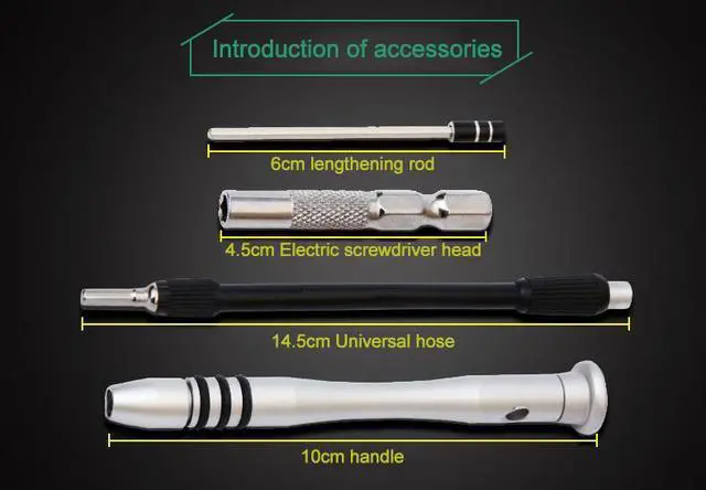 Alt view image 6 of 7 - ELECALL CRV Material 61 in 1 screwdriver Bit Magnetic Driver Kit Precision Screwdriver set Hand Tools for Phone Electronics Repair Tool Kit