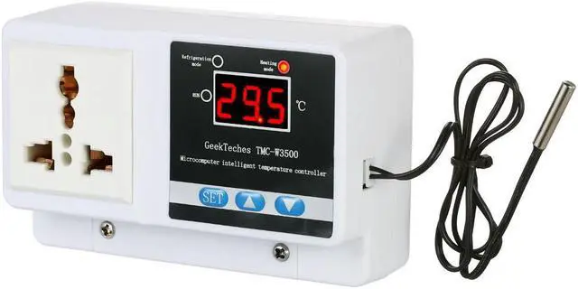 Main image of GeekTeches Electronic TMC-W3500 AC110-250V High Precision LCD Digital Temperature Controller Thermocouple Thermostat with Socket And Waterproof Sensor Probe