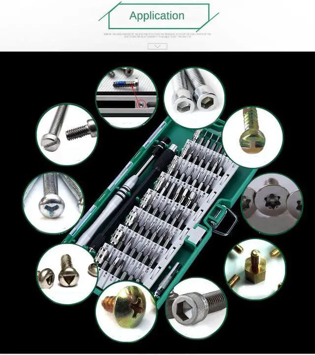 Alt view image 7 of 7 - ELECALL CRV Material 61 in 1 screwdriver Bit Magnetic Driver Kit Precision Screwdriver set Hand Tools for Phone Electronics Repair Tool Kit