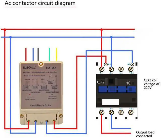 Alt view image 2 of 7 - ELECALL EDF-96A Water Automatic Level Controller 10A 220V Electronic Water Liquid Level Detection Sensor Water Pump Controller - 5M Sensor Cables