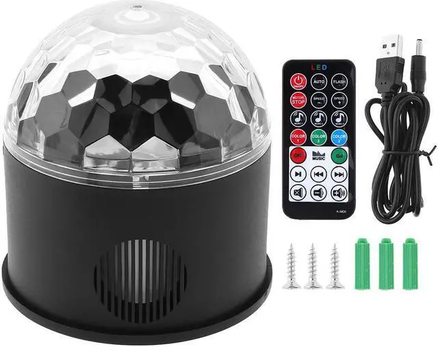 Alt view image 7 of 7 - Bluetooth + Speaker 9W 9 Colors USB 5V LED Magic Ball Projector Stage Lights Support Wireless Phone Connection with Sound Control for Decoration / Car / Party
