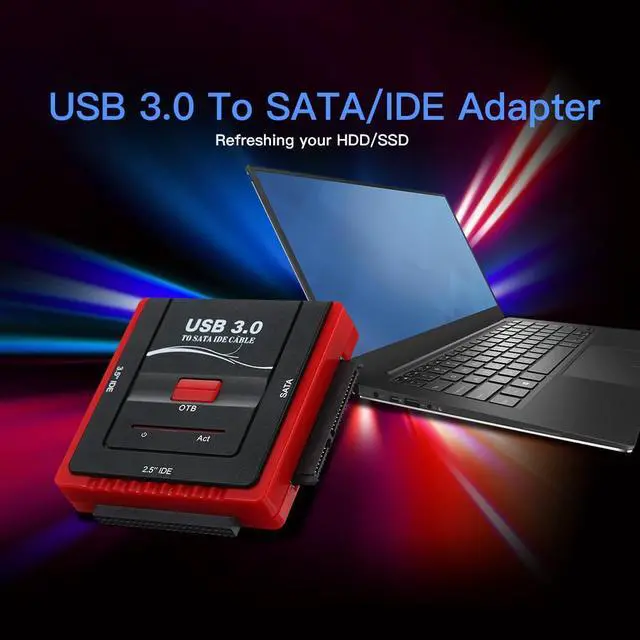 Alt view image 5 of 6 - USB 3.0 To SATA/IDE Adapter Hard Drive Converter for Universal 2.5/3.5 HDD/SSD Hard Drive Disk With Power Supply