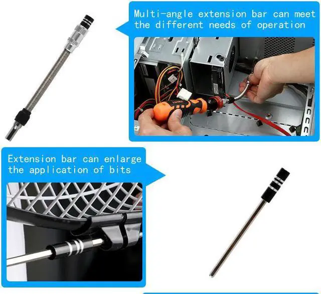 Alt view image 7 of 7 - 31 in 1 Multifunction Hand Tool Sets Electronics Repair Tools Set Kit Multi Bits Ratchet Screwdriver Set for LaptopTablet Repair