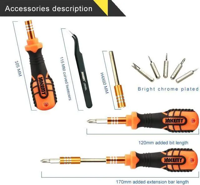 Alt view image 6 of 7 - Jakemy jm-8101 Multifunctional Mini Precision Screwdriver Set iPhone Laptop Cell Phone Repair Tool Kit Hand Tools Set