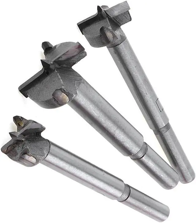 Alt view image 4 of 6 - 5pcs 16mm / 20mm / 25mm / 30mm / 35mm Alloy Steel Perforator Punching Hole Drill Bit with Round Shank and Sharp Blade for Woodworking