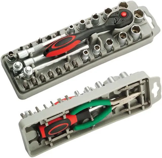 Main image of Pro'skit SD-2308M 35Pcs 1/4"DR Socket & Screwdriver W/Long Nose Plier Set Multi Toolkit Electrician Hex Set Tools