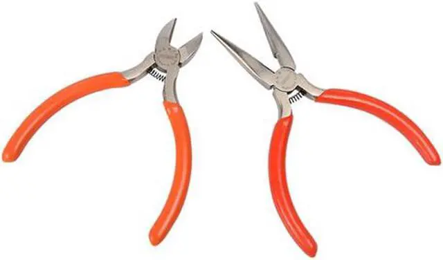 Main image of 2pcs/set Long Nose Pliers And Diagonal Pliers Electrical Model Wire Cable Cutters Useful Hand Tools Side Snip Mini Pliers
