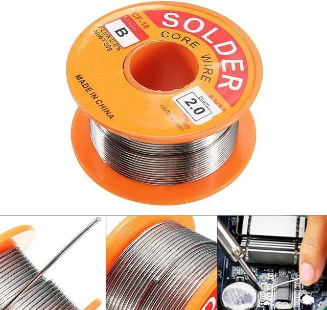 Alt view image 7 of 7 - 63/37 50g 2.0mm Tin Fine Welding Wire Core Solder Wire with 2% Flux and Rosin for Electric Soldering Iron