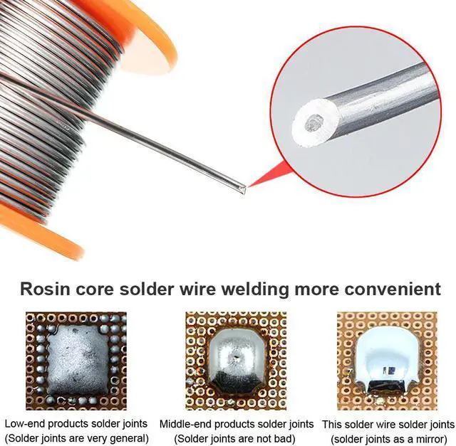 Alt view image 3 of 7 - 63/37 50g 2.0mm Tin Fine Welding Wire Core Solder Wire with 2% Flux and Rosin for Electric Soldering Iron